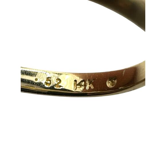 14K Yellow Gold Marquise .50ct Diamond Solitaire Ring Size 7 2.2 grams (13320) - Picture 2 of 6